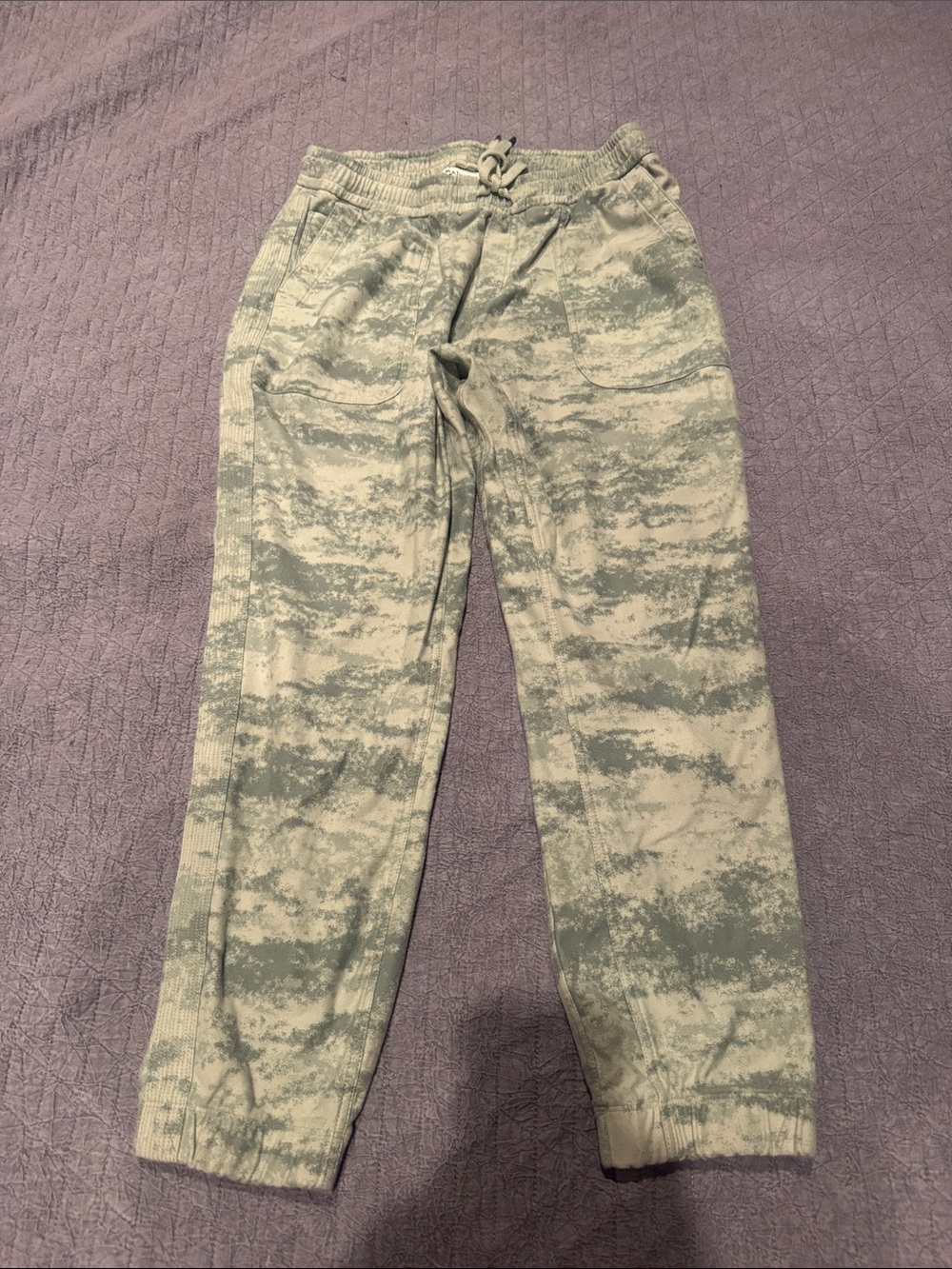 Athleta Green Tie-Dye Jogger Sweatpants